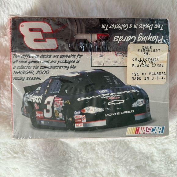Dale Earnhardt Two Different Decks of Playing Cards in Embossed Tin NASCAR 2000 - Picture 1 of 2